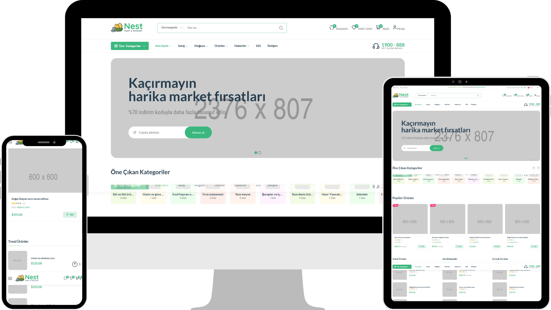 Nest Multipurpose Ecommerce Scripti - Türkçe